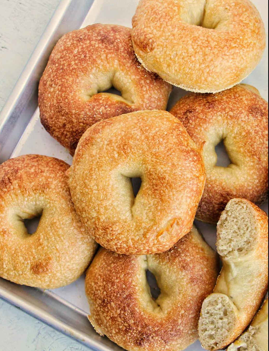 Plain Sourdough Bagels